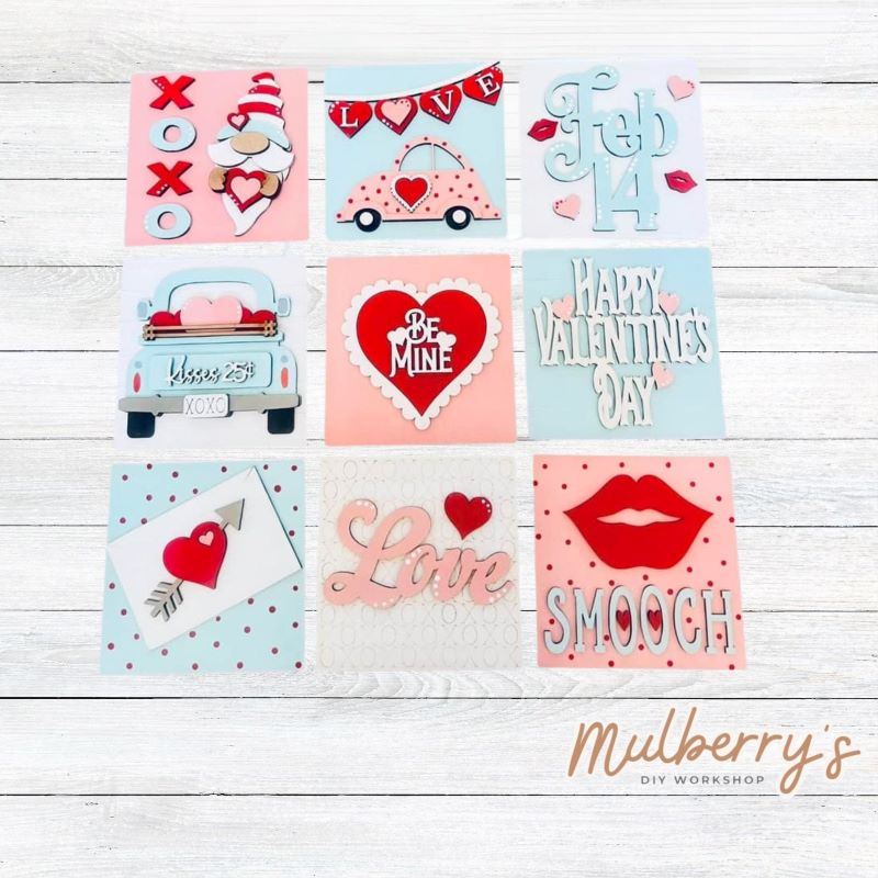 Our 4x4 valentine decorative tiles are so versatile. They go perfectly with many of our interchangeable bases! Display them in our learning towers, tiered trays, or display shelves.