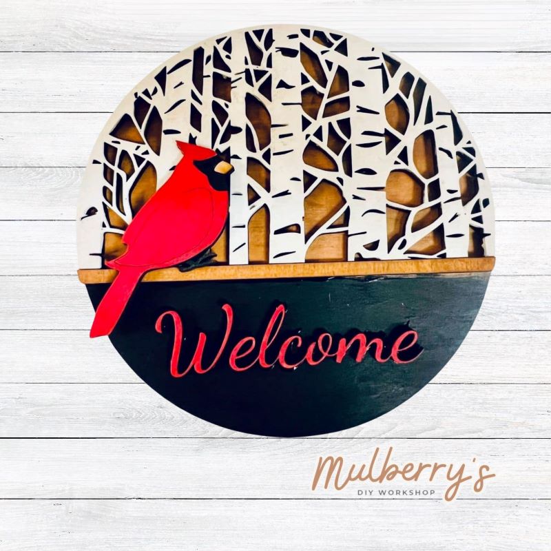 Decorate your home with our 7.5-inch Welcome Cardinal insert. Our inserts may be displayed solo or with our interchangeable plate stand, which is sold separately.