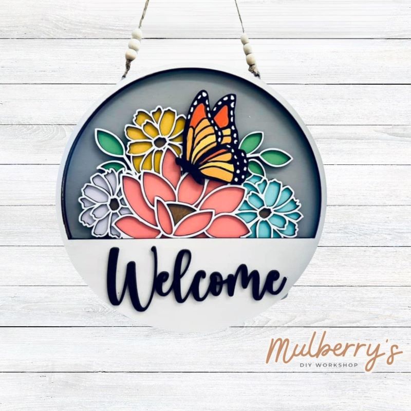 Butterfly Insert for Interchangeable Welcome Door Hanger