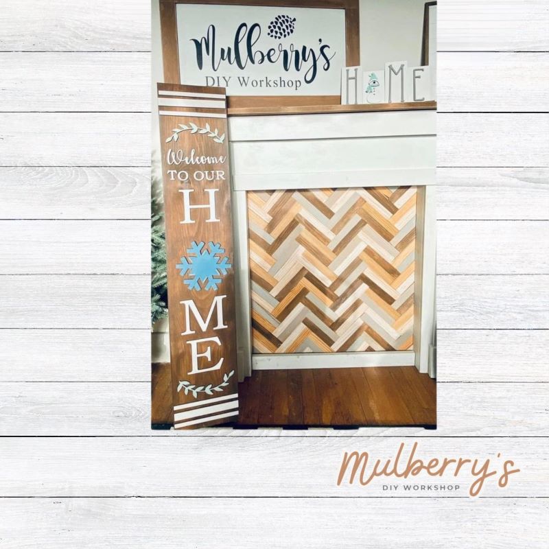 Our interchangeable HOME leaner is the perfect showcase project! It's approximately 4' long by 10" wide. The letter "O" can be swapped out for every season/holiday! It will great on your porch or anywhere in your home!