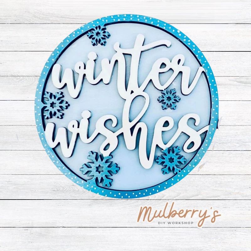 Decorate your home with our 4.5-inch Winter Wishes insert. Our inserts may be displayed solo or with our interchangeable mini plate stand, which is sold separately.